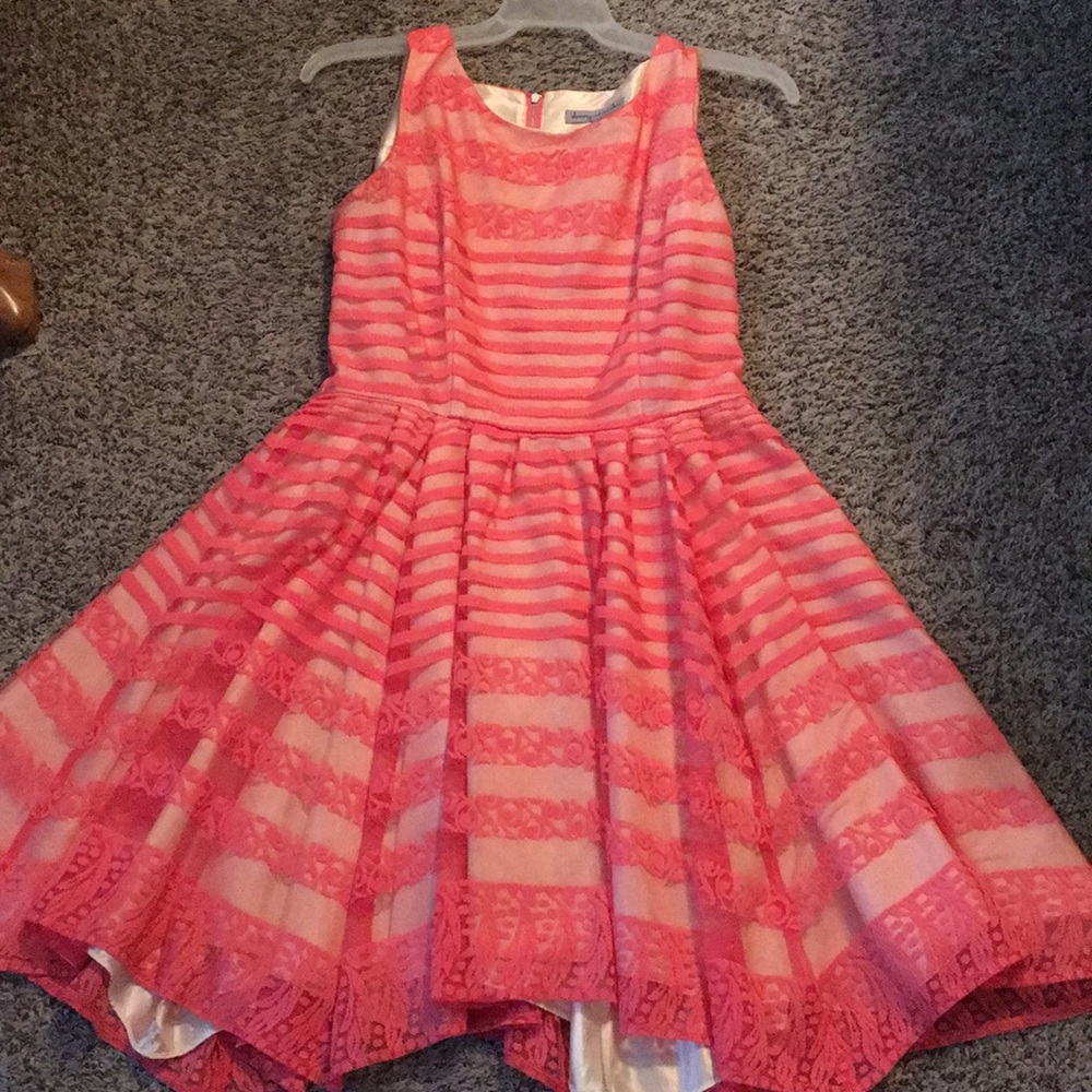 A pink formal dress
